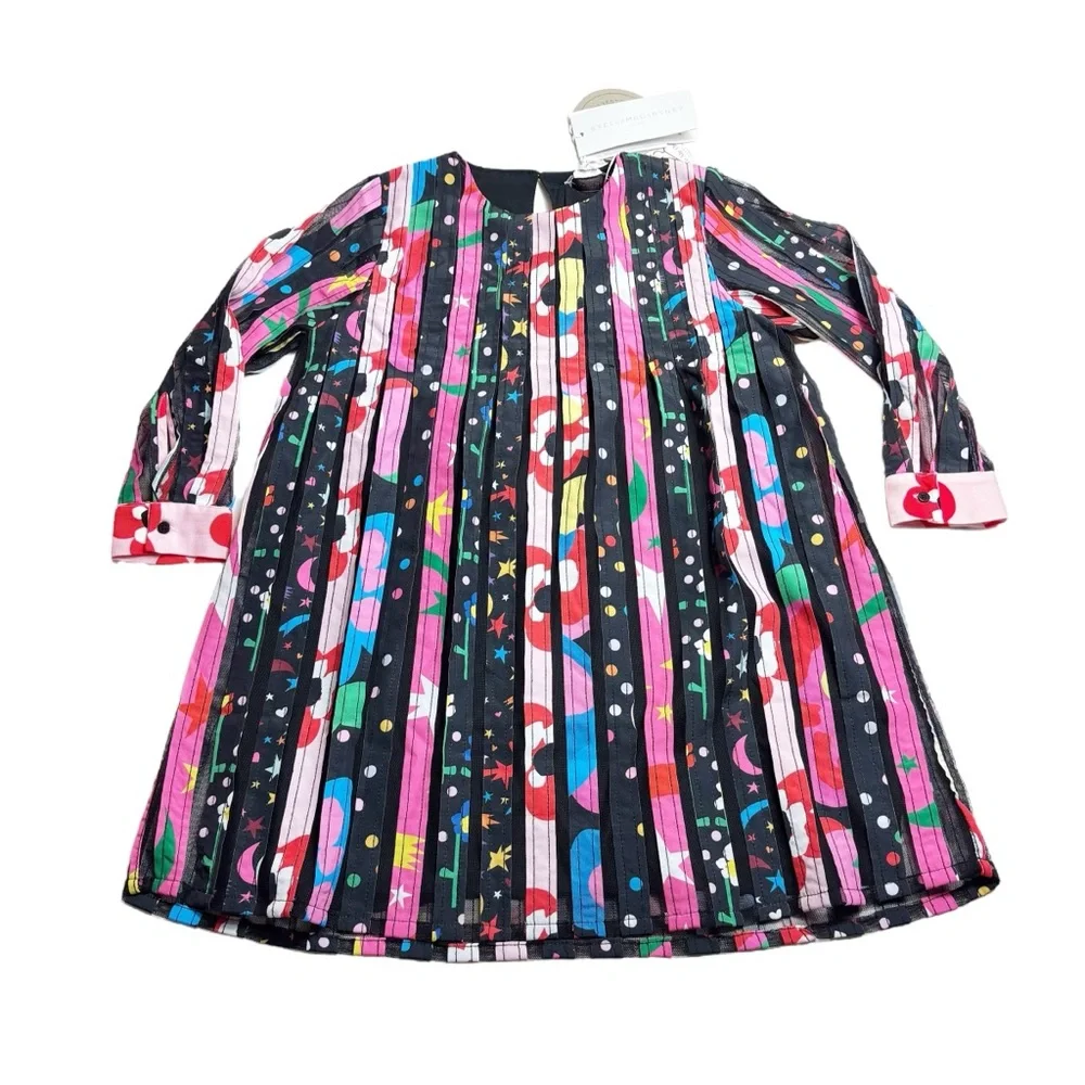 New! Stella McCartney pleated long sleeve dress